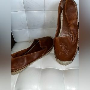 Ralph Lauren Cognac color flat shoe
